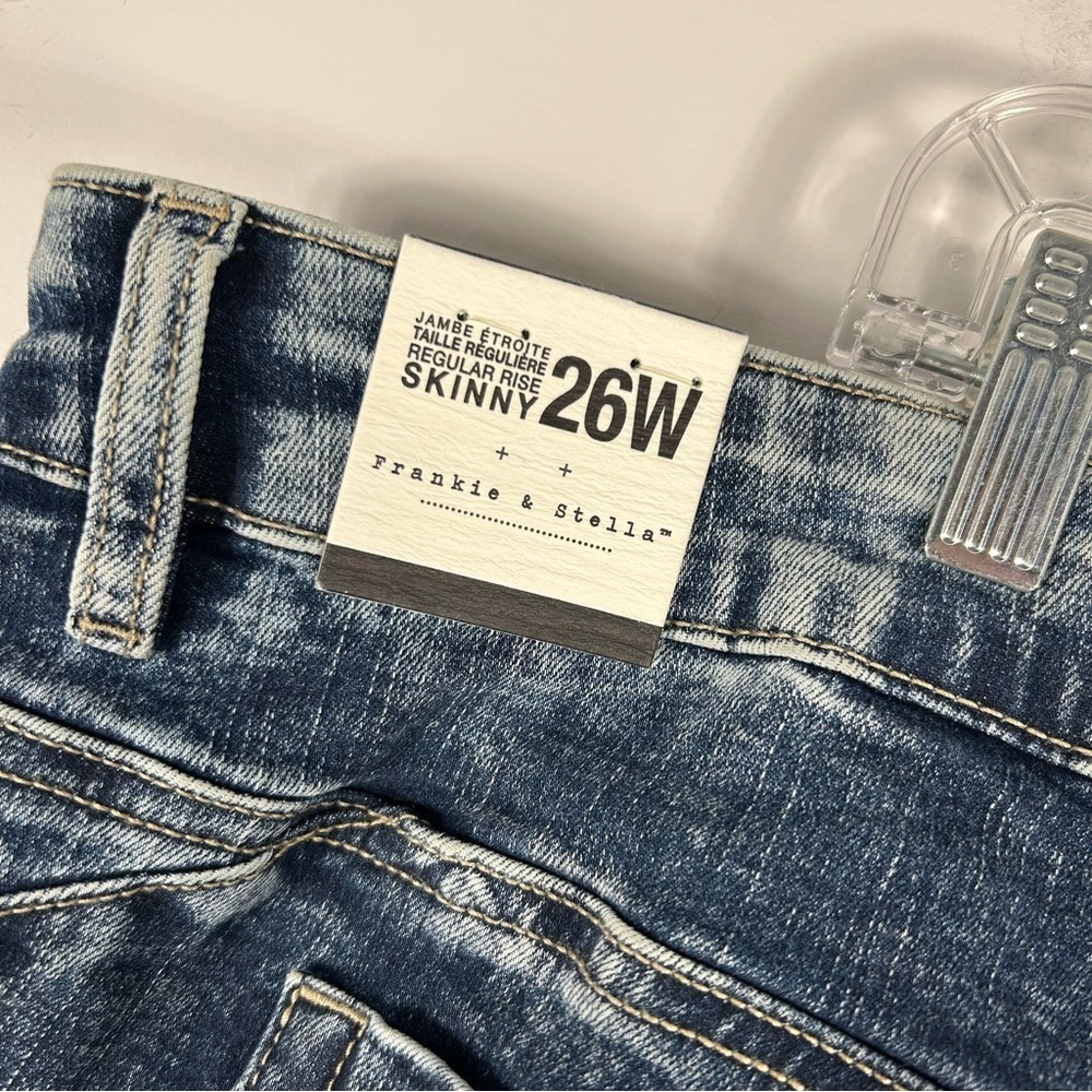90s Retro Acid Wash Skinny Jeans - Frankie & Stella Plus Size 26W ❤️ - Picture 4 of 11